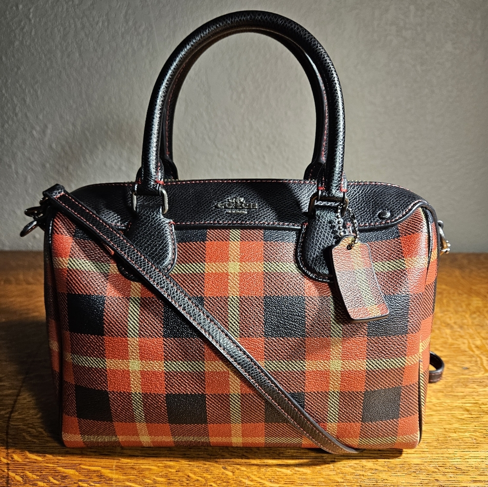 Coach Mini Bennet In Riley Plaid - Picture 2 of 15